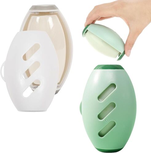 JGD-Lot de 2 rouleaux anti-peluches réutilisables, anti-peluches pour vêtements, rouleau anti-peluches en silicone, peut absorber les poils d'animaux, les débris, les vêtements (vert et blanc)
