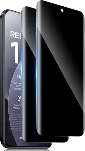 KALANKA-pour Xiaomi Redmi Note 15 Pro Plus/POCO M8 Pro 5G Privacy Protection Écran, 2 Pièces 3D Anti Espion Verre Trempé, 9H Dureté efficace contre les Anti-Rayures Sans Bulles Anti-Spy Film