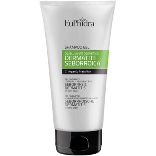 Euphidra Shampooing-Gel Dermatite Séborrhéique, Tube 200 Ml. Soin Cosmétique Adjuvant Pour Le Cuir Chevelu À L’Argent Métallique. Sans Sles, Parabènes Ni Colorants. Testé Dermatologiquement. 