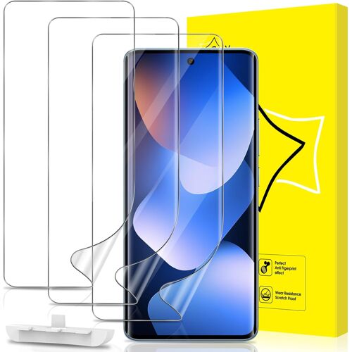 JGD-Lot de 3, Protection Ecran pour Xiaomi Redmi Note 15 5G/4G [Non-Verre] [HD Clear] [Sans Bulles] [Anti-rayures] Films de Protection en TPU Flexible pour Xiaomi Redmi Note 15