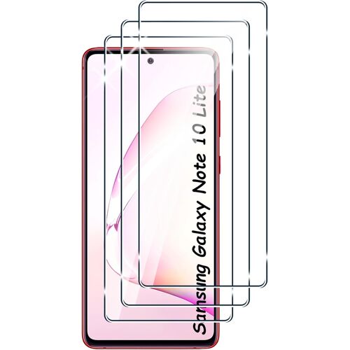JGD-[3 Pièces Verre Trempé Pour Samsung Galaxy Note 10 Lite,Sans Bulles,9H Dureté,Anti-Rayures,HD Film Protection Ecran pour Samsung Galaxy Note 10 Lite