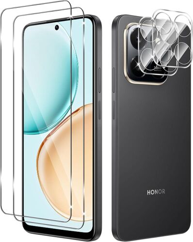 Verre Trempé Pour Honor 400 Smart 4G, 2 Pièces Protection Écran Film Et 2 Pièces Caméra Arrière Protecteur, 2.5D Vitre Protecteur, Anti Rayures, Dureté 9H Glass Hd, Sans Bulles
