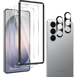 JGD-2+2 pièces Verre Trempé pour Samsung Galaxy S26 Plus avec Protecteur d'Objectif de Caméra, 9H Dureté Vitre Protection écran, HD Anti-Rayures Film, Sans Bulles