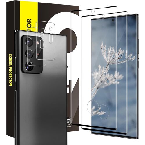 JGD-Verre Trempé pour Samsung Galaxy Note 20 Ultra 5G Film[2+2 Dureté 9h Anti Rayures Vitre Protection+Caméra Verre] [Bubble Free] [Tactile sensible] HD Claire Note 20 Ultra Protection Écran