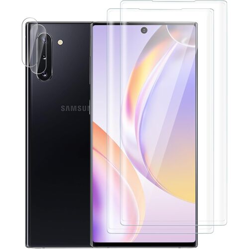 JGD-2+2 pièces Verre Trempé pour Samsung Galaxy Note 10 Plus, HD Ultra résistant Couverture 3D protection écran pour Note 10+ vitre protection, Sans Bulles Haute Sensibilité Protection D'écran Caméra