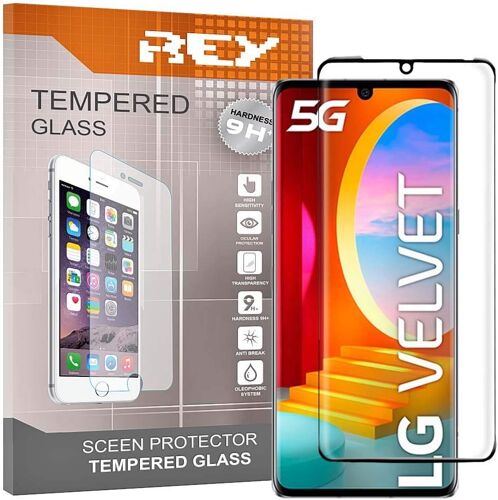 JGD-[Lot de 2] Verre Trempé 3D pour LG Velvet 5G, Noir, Protecteur d'écran qualité supérieure, Protection Complète, 3D, 4D, 5D