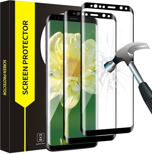 JGD-Verre Trempé pour Samsung Galaxy S9, 9H Dureté, pas de bulles, 3D plein écran, Dureté 9H, Haute Sensibilité protection écran, sans bulles, Grande clarté Samsung S9 vitre protection-2 pièces