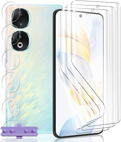 JGD-Protection D'écran pour Honor 90 5G (6.7""), [3 Pièces] Protection Écran Flexible et [3 Pièces] Protecteur D'objectif Caméra, HD Souple TPU Film pour Honor 90 5G (6.7"")