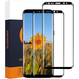 JGD-2 pièces Verre Trempé pour Samsung Galaxy S9, Haute Sensibilité, Sans bulles, Anti-huile, 3D Couverture Totale vitre protection, Dureté 9H, 0.33mm Haute définition Samsung S9 protection écran