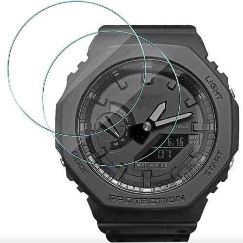 JGD-2 Pack | Protection d'écran Verre Trempé Anti-Rayures compatible avec Casio G-Shock GA-2100 / GA-B2100