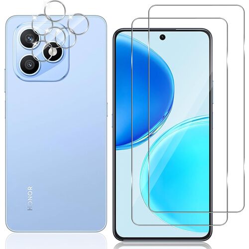 JGD-Verre Trempé pour Honor X8D, 2 Pièces Protection écran Film avec 2 Pièces Caméra Arrière Protecteur, Dureté 9H Film Objectif Ultra HD Vitre Trempé