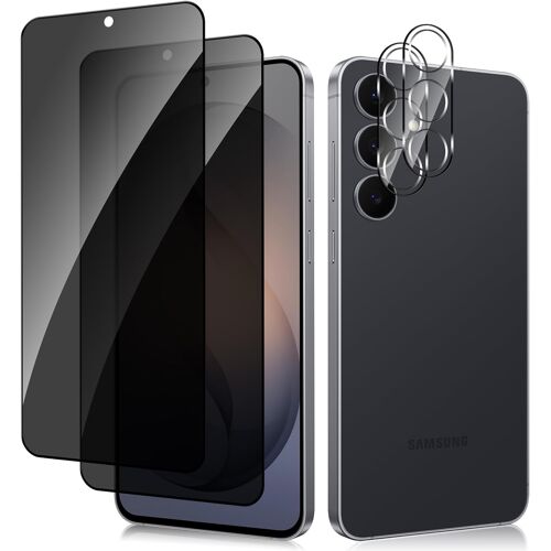 JGD-Anti-Espion Verre Trempé pour Samsung Galaxy S26 5G, [2+2 Pièces] Privacy Verre Trempé + Caméra Arrière Protecteur, 9H Anti Rayures Film Protection écran pour Galaxy S26