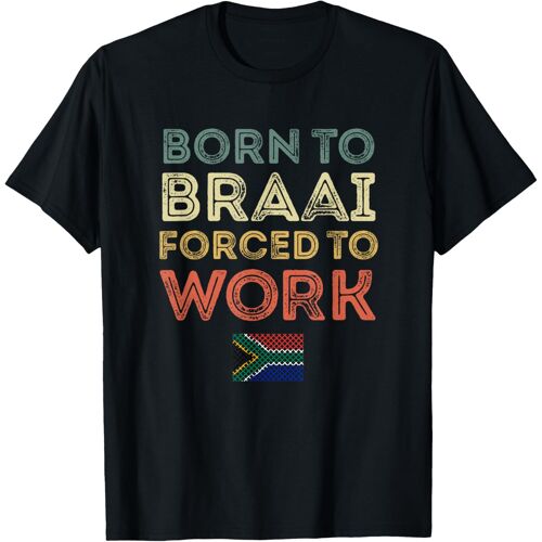 JGD-Born To Braai Drôle barbecue en famille en Afrique du Sud T-Shirt