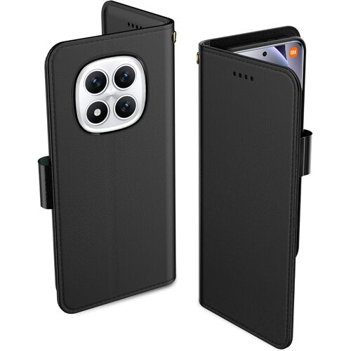 JGD-Coque pour Xiaomi Redmi Note 15 Pro+/Note 15 Pro Plus 5G, Etui Protection Housse Premium en Cuir PU, [Pochette de Portefeuille] [Fermeture Magnétique] [Etui à Rabat]- Noir
