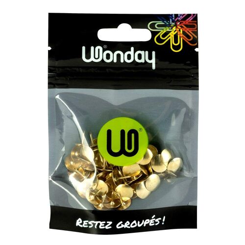 Wonday Sachet De 100 Punaises En Laiton Doré