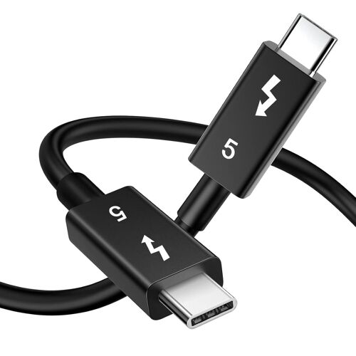 JGD-USB C Câble Thunderbolt 5 80Gbps ¿ Charge Rapide PD 240W, 16K/8K/4K Affichage, Compatible Thunderbolt 4/3/5 USB4 ¿ Pour MacBook, Ordinateur Portable, eGPU, SSD, Station d¿accueil (1m)
