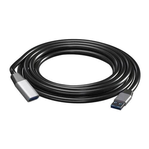 JGD-2m Câble USB 3.0 Actif mâle à Femelle Câble d'extension de répéteur USB A - Noir 2 mètres - Compatible avec Les Ordinateurs, disques durs, Xbox, PS4, VR