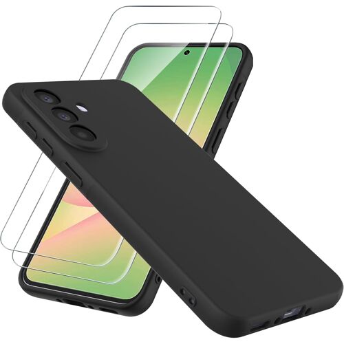 Coque Pour Samsung A57 5G Silicone Noir + 2 Verres Trempes Little Boutik®
