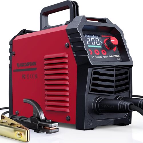 Ulteronixshop-Poste a Souder Arc/Lift TIG 200 A avec Grand écran LED, Poste à Souder Inverter avec Contrôle Synergique,230V Machine a Souder con IGBT, Hot Start, Arc-Force, Anti-Stick