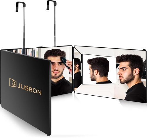 Ulteronixshop-Miroir 360° Coiffure, Miroir 3 Faces Barbier, Portable&hauteur Réglable, Miroir De Maquillage Pliable Pour Coiffure, Rasage, Pour Homme&femme (Sans Led) 