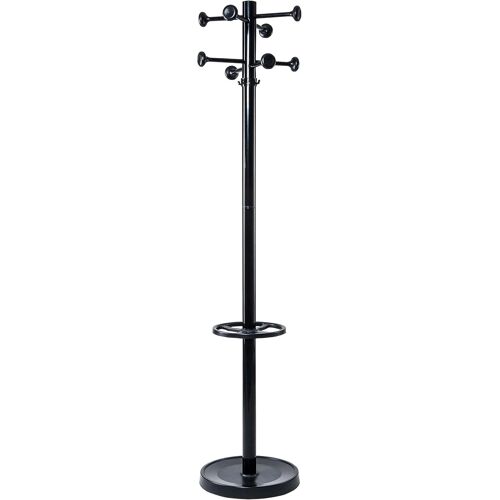 Ulteronixshop-Maul Porte Manteau grando | Vestiaire en Acier avec 16 Crochets | Porte Manteau sur Pied Moderne et Robuste pour Le Bureau et la galerie | pour accrocher Veste et Manteau | Noir