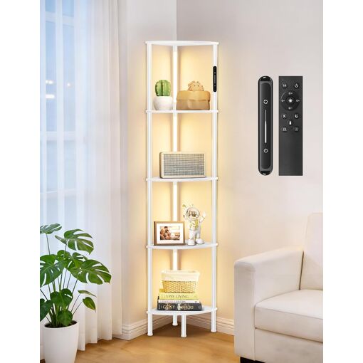 Étagères murales d angle 2 pcs Blanc brillant Bois d’ingénierie | Leroy Merlin