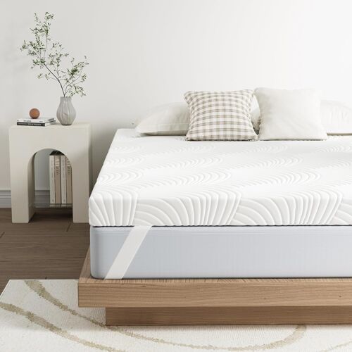SUBZONAL-Surmatelas 180 x 200 cm H3, en mousse haute densité de 7,5 cm d'épaisseur pour soulager la pression, surmatelas 180 x 200 ferme avec housse amovible et lavable avec fermeture éclair