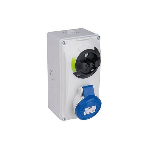 Banyo - Cee-prise Murale 16a, 230v, Avec Verrouillage Pour Désactiver, Ip44, Raccord à Vis