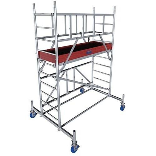 Chafaudage Pliant En Aluminium Monto Protec Xs, Hauteur De Travail Env. 3,70 M