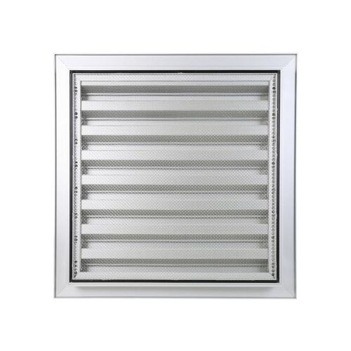 Grille Murale à Encastrer Renson F1 Anodisé Argent Moustiquaire Inox - 500 X 300 Mm - 41153