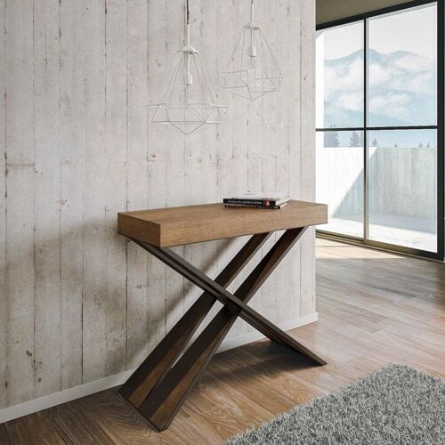Console Extensible 90x40/300 Cm Diago Premium Noyer Structure Anthracite