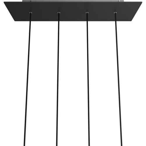 Creative Cables - Xxl Rose-one Rosace Rectangulaire Avec 4 Trous En Ligne Et 6 Trous Latéraux, Taille 675 X 225 Mm