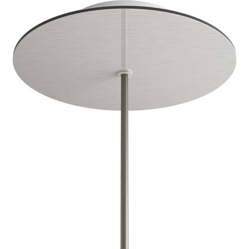 Creative Cables - Rose-one Rosette Ronde, Diamètre 200 Mm Avec 1 Trou Et 4 Trous Latéraux - Acier Dibond Satiné, Blanc