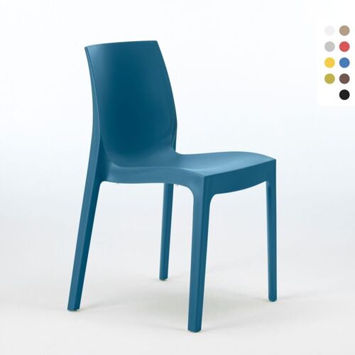 Chaise En Polypropylène Empilable Salle à Manger Café Bar Rome Grand Soleil - Bleu