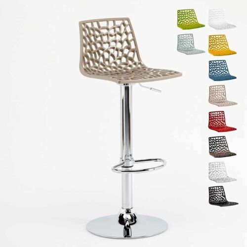 Tabouret Grand Soleil Spider Pour Cafés Bars Cuisines Salles à Manger - Beige Juta