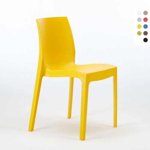Chaise En Polypropylène Empilable Salle à Manger Café Bar Rome Grand Soleil - Jaune