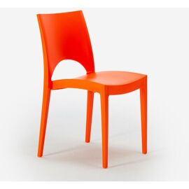 Chaise En Polypropylène Empilable Salle à Manger Bar Paris Grand Soleil - Orange