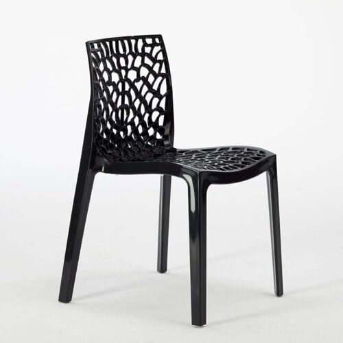 Chaise De Cuisine Bar Café En Polypropylène Nid D'Abeille Gruvyer Grand Soleil - Noir