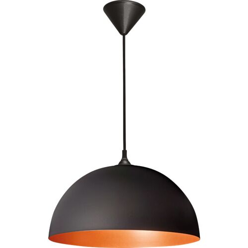 Aric - Como - Suspension E27 60w Max, 335mm, Acier Noir/Int.Cuivré, Lpe Non Incl.