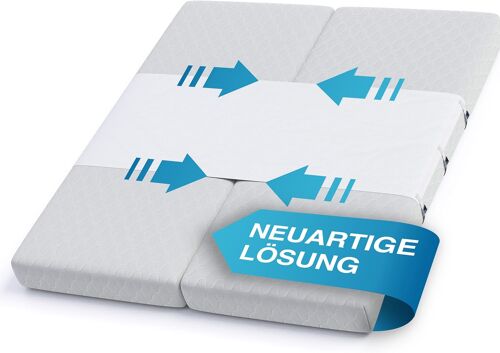 Ulteronixshop-Pont d'amour pour matelas 200 cm I Pas de glissement I Solution innovante en tant que cale-matelas pour les familles et les couples I La pont de lit se fixe en < 5 min