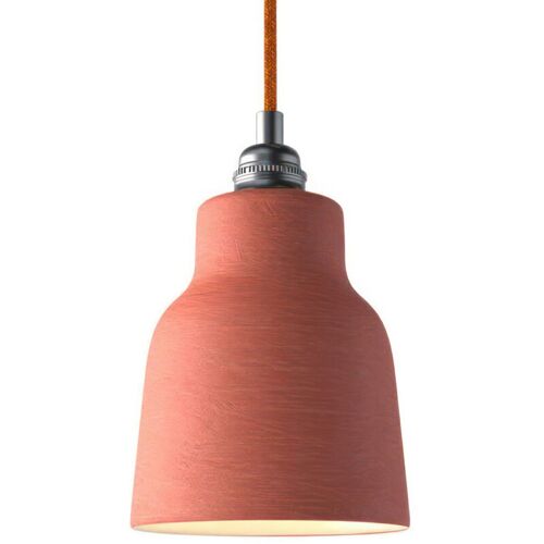 Creative Cables - Lampe Suspendue Fabriquée En Italie Avec Câble Textile, Abat-Jour En Céramique, Vase Et Garniture Métallique
