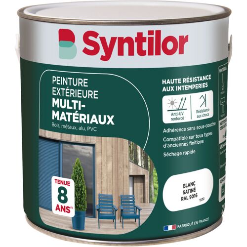Syntilor - Peinture Exterieure Multi-materiaux 2l Blanc Satiné