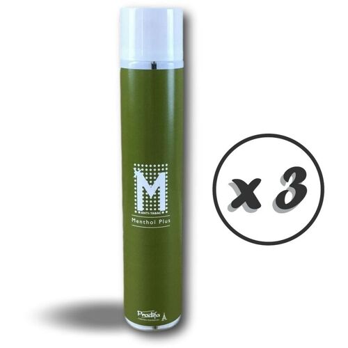 Aérosol Anti Tabac 750 Ml Senteur Menthol Traitement Mauvaises Odeurs - Quantité X 3 - Aérosol 750 Ml 