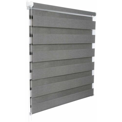 Store Enrouleur Zébré Jour Et Nuit Fenêtre Translucide Ou Occultante Aspect Bois 70x150cm Gris Helloshop26 19_0000812
