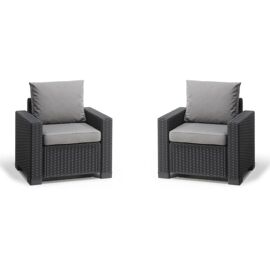 Keter - Lot Fauteuil California X2 - Graphite