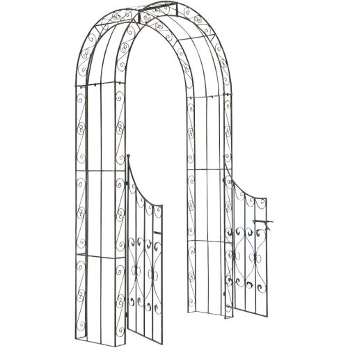 Arc De Jardin Avec Porte De Style Rustique Et Rétro Disponible En Différentes Couleurs Colore : Bronze
