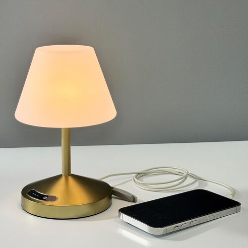 Ulteronixshop-Lampes De Table Led Sans Fil Rechargeable 13-120h - Powerbank (Entrée Usb-C/Sortie Usb-A), 3 Tons Réglables Avec Indicateur De Charge - Pour Intérieur, Extérieur, Salon, Terrasse - Or