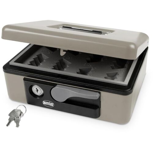 Amig Coffret à Monnaie 2500 165 X 125 X 80 Mm Acier Gris