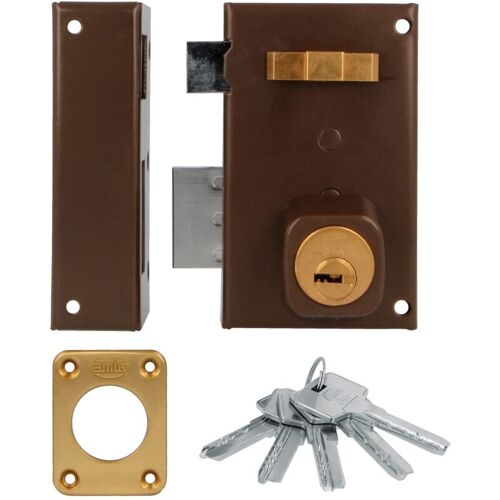 Amig Serrure En Applique Et Verrous 75 67 X 112 Mm Acier Marron - Gauche