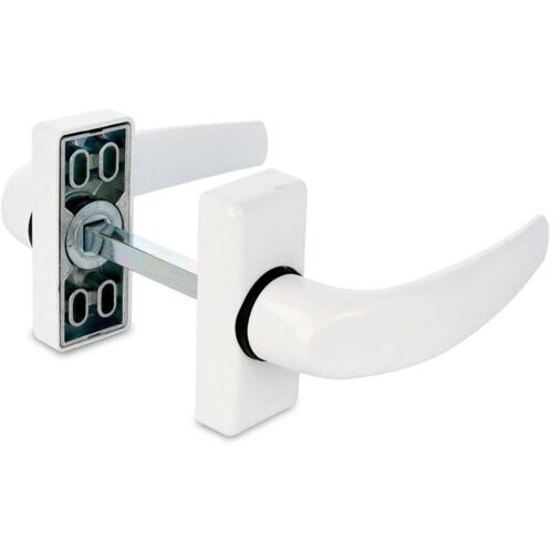 Amig Poignées De Porte En Aluminium Delta 121 X 72 Mm Aluminium Blanc